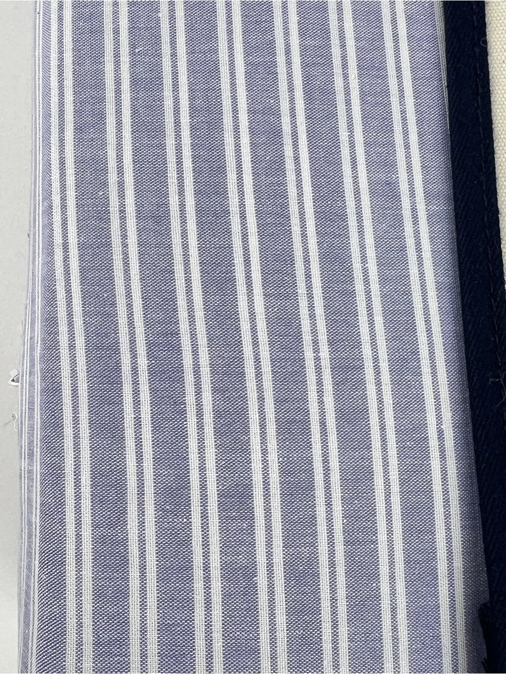 4 Pc Brooks Brothers Queen Sheet Set Blue White Striped Cotton Yarn Dyed NEW